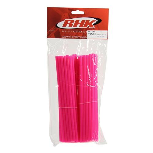 Kawasaki KX125 RHK Front & Rear Wheel Spoke Wraps Covers - Pink 