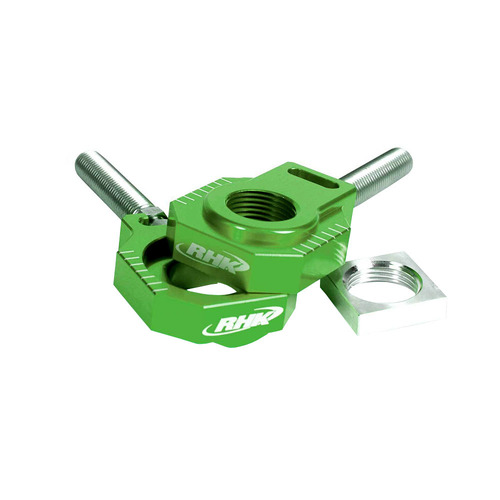 Kawasaki KX450F 2006-2015 RHK Green Rear Chain Adjuster Axle Blocks