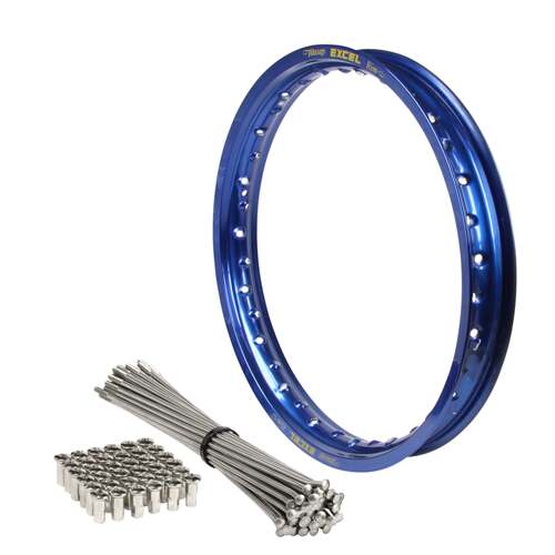 Husaberg FE450S 2004 - 2007 18x2.15 OEM Rear Bulldog Spoke Set & Blue Excel Rim