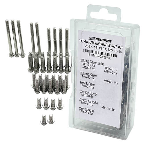 Scar Titanium Motorcycle Engine Bolt Kit Fits KTM