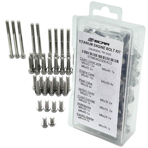 Scar Titanium Motorcycle Engine Bolt Kit Fits KTM Gas-Gas