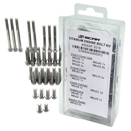 Scar Titanium Motorcycle Engine Bolt Kit KTM Gas-Gas