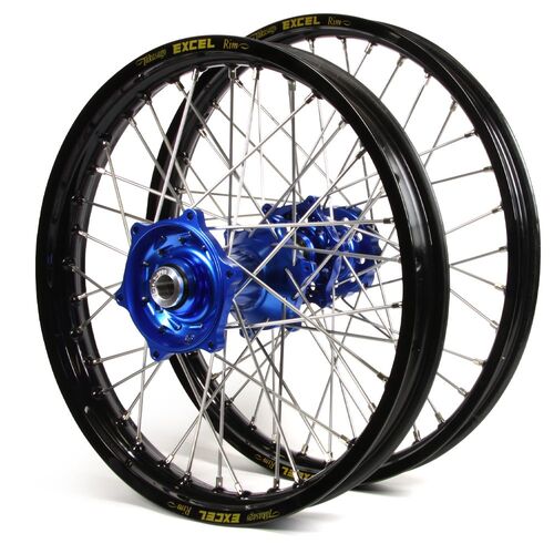 Yamaha YZ125 2008-2024 21/19Wheel Set Black Excel Rims Blue Talon Hubs