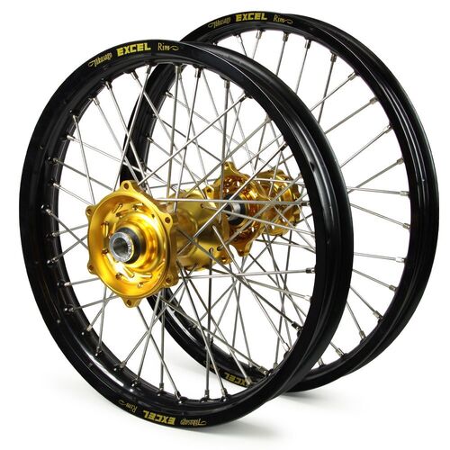 Yamaha YZ250F 2014-2024 21/19Wheel Set Black Excel Rims Gold Talon Hubs