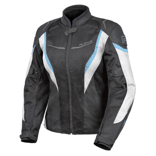 Rjays Swift III Textile Motorcycle Jacket Ladies Black White Blue 14