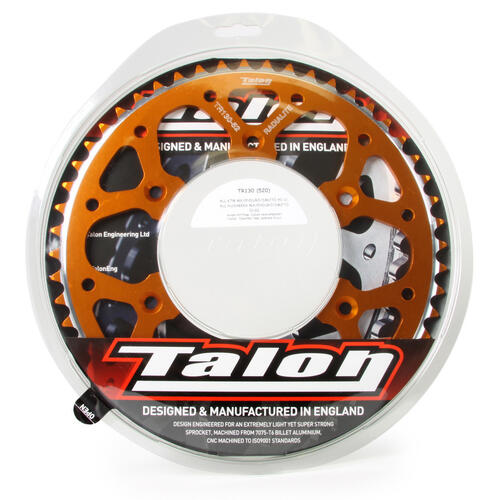 KTM 250 EXC-F 2007-2020 47T Talon Alloy Rear Sprocket Orange 