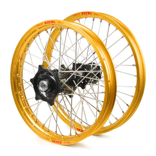 Honda CR500R 1989-1994 Wheel Set Gold Excel SNR MX Rims Black Talon Hubs 21/19x2.15