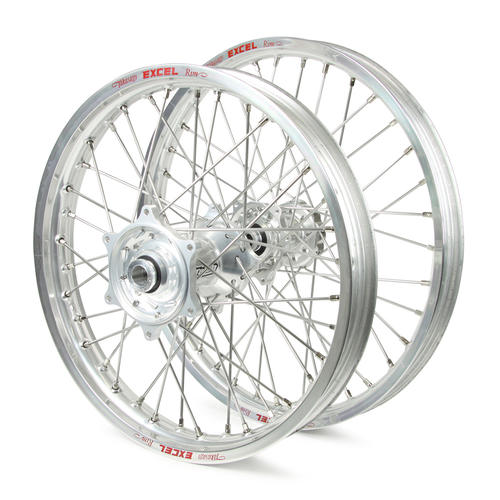 Honda CR500R 1989-1994 Wheel Set Silver Excel SNR MX Rims Silver Talon Hubs 21/19x2.15