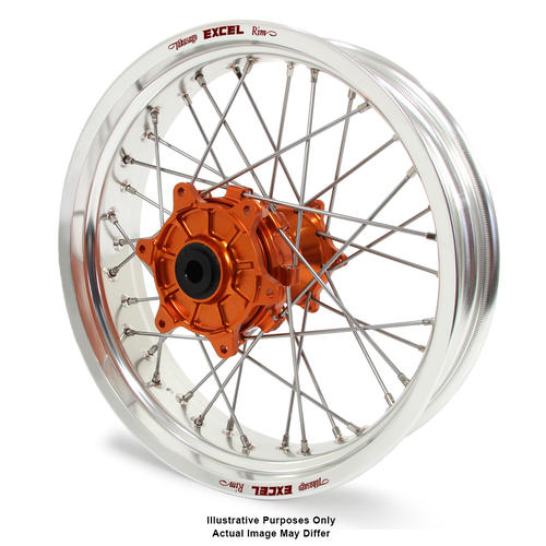 KTM 1290 2013 - 2016 Adventure Rear Wheel Silver Excel Rims Orange Talon Hubs 18x4.25