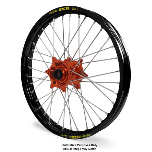 KTM 1190 2013 - 2016 Adventure Front Wheel Black Excel Rims Orange Talon Hubs 21x1.85