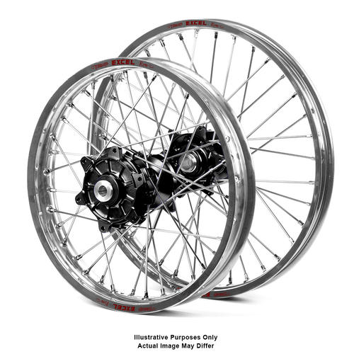 KTM 790 ADVENTURE 2019 - 2024 Wheel Set Silver Excel Rims Black Talon Hubs 21x1.85/18x4.25