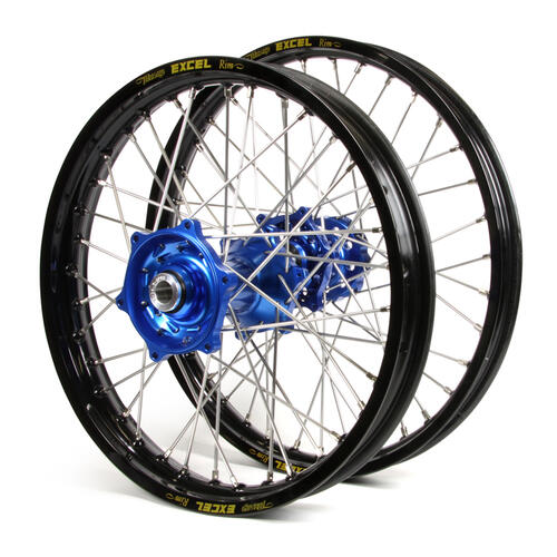 KTM 500 EXC-F 2003-2015 Wheel Set Black Excel SNR MX Rims Blue Talon Hubs 21/18x2.15