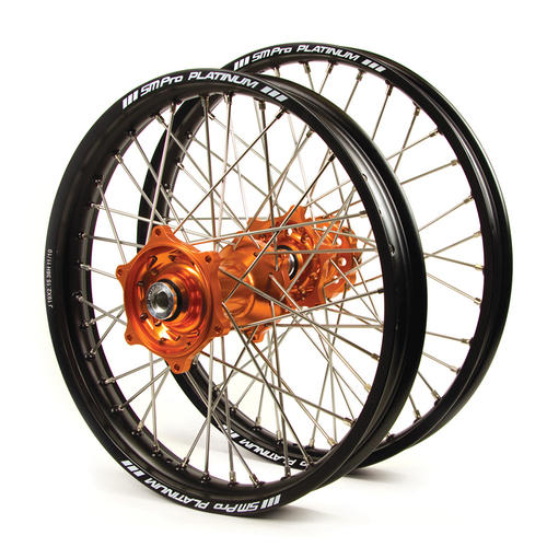 KTM 65 SX 2011 Wheel Set Black Platinum JNR MX Rims Orange Talon Hubs 14x1.6/12X1.6