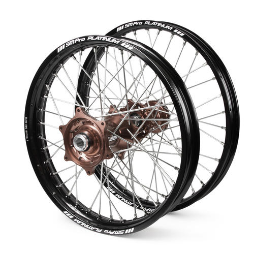 KTM 250 SX-F 2013-2014 Wheel Set Black Platinum SNR MX Rims Mag Talon Hubs 21/19x2.15