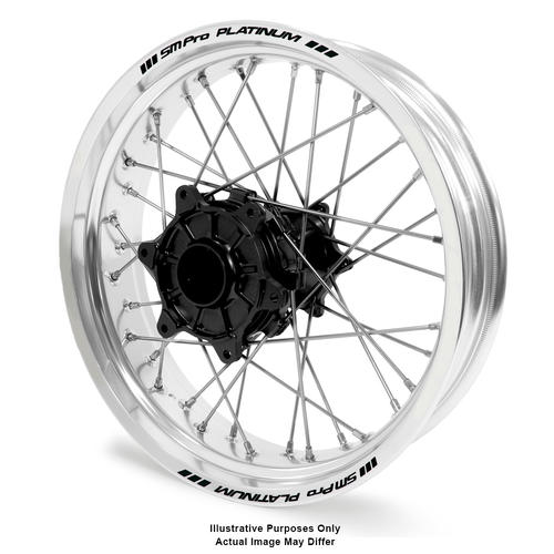 KTM 1290 2013-2016 Adventure Rear Wheel Silver Platinum Rims Black Talon Hubs 18x4.25