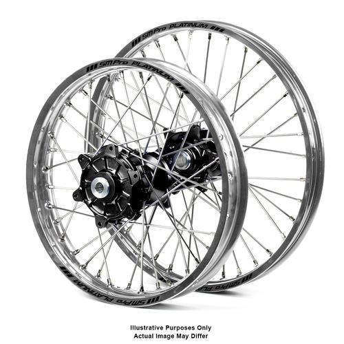 KTM 1190 ADVENTURE R 2013 - 2016 Wheel Set Silver Platinum Rims Black Talon Hubs 21x1.85/18x4.25