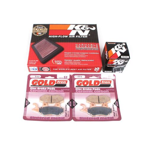 Kawasaki Ninja 300 EX300 2014 Brake Pads Oil Air Filter Service Kit