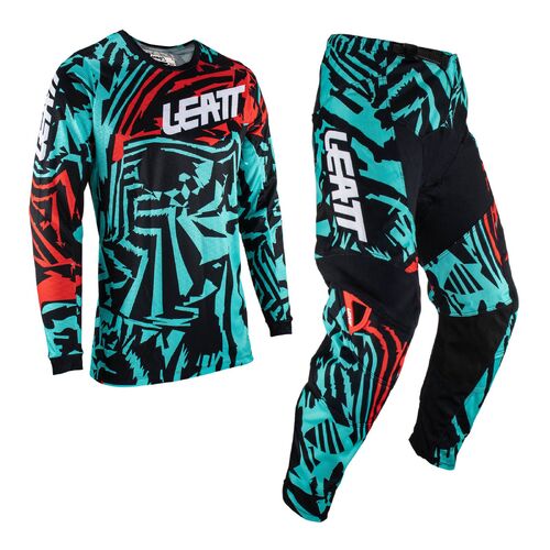 Leatt 3.5 Youth MX Motocross Jersey & Pants Set Fuel XS