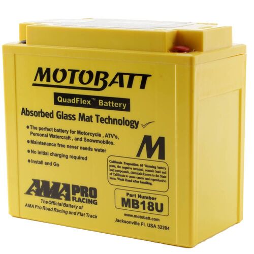 Laverda 668 Ghost 1999 Motobatt Quadflex 12V Battery 