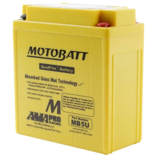 Kawasaki Kh250 1979 Motobatt Quadflex 12V Battery 