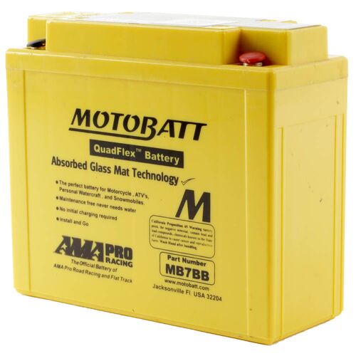 Honda XR200R 1986 Motobatt Quadflex 12V Battery 