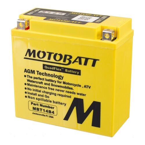 Yamaha XV1900At Star Tourer 2015 Motobatt Quadflex 12V Battery 