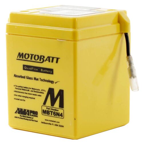 Honda XL185 1981 Motobatt Quadflex 6V Battery 