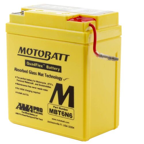 Honda CB125J 1978 Motobatt Quadflex 6V Battery 