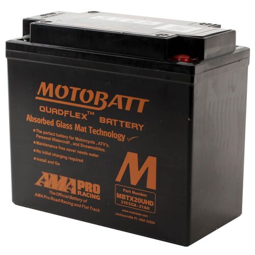 Arctic Cat 450I Efi 2012 Motobatt Quadflex 12V Battery 