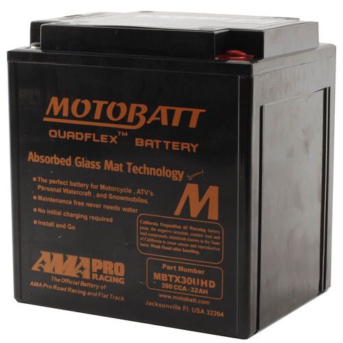 Arctic Cat 700Xtx Prowler 2013 Motobatt Quadflex 12V Battery 