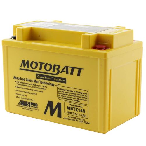 KTM 1190 Rc8R 2013 Motobatt Quadflex 12V Battery 