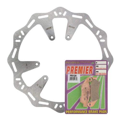 Honda CRF250R 2015-2023 MTX Hornet Brake Disc & Pads Front Service Kit 