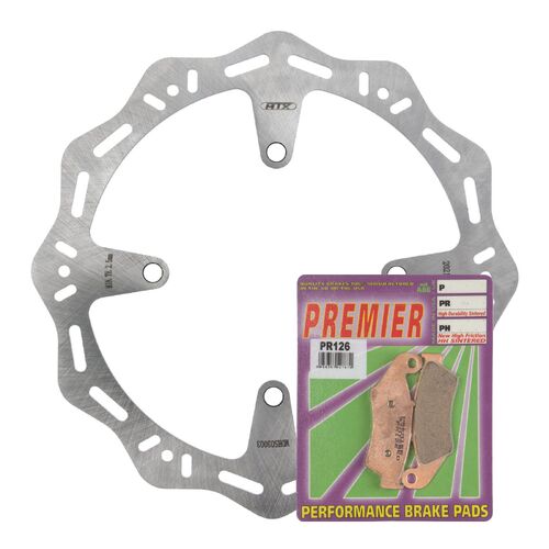 Kawasaki KLX450R 2008-2022 MTX Hornet Brake Disc & Pads Front Service Kit 