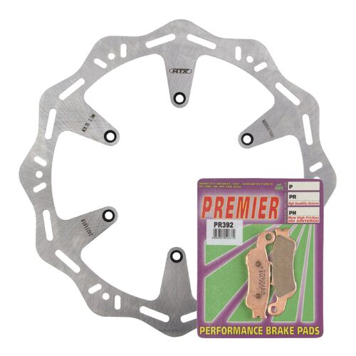 Yamaha YZ450FX 2017-2021 MTX Hornet Brake Disc & Pads Front Service Kit 