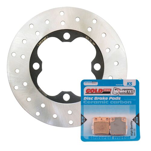 Honda TRX420FA IRS 4WD Rancher 2009-2013 MTX Brake Disc & Pads Front Service Kit 