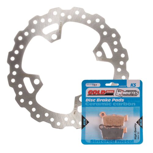 Kawasaki KLX450R 2008-2022 MTX Brake Disc & Pads Rear Service Kit 