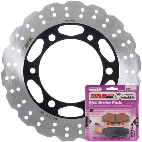 Kawasaki Ninja EX300 2013-2017 MTX Brake Disc & Pads Rear Service Kit 