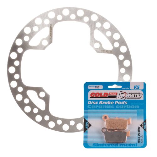 Suzuki RMX450Z 2009-2018 MTX Brake Disc & Pads Rear Service Kit 