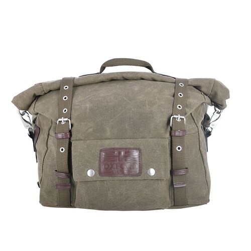 Oxford Heritage 40L Waxed Cotton Motorcycle Panniers Khaki