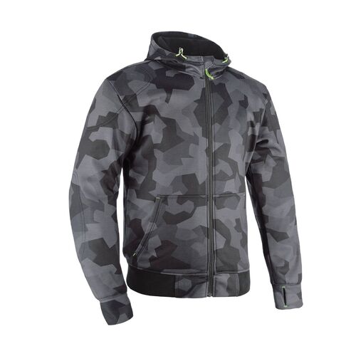 Oxford Super Hoodie 2.0 Mens Motorcycle Jacket Grey Camo L