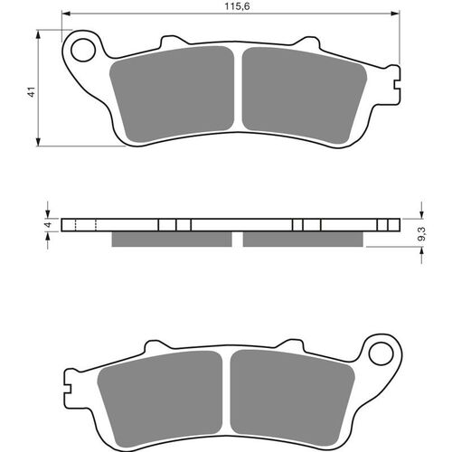 Kawasaki EN650 Vulcan S ABS L 2016 Premier Sintered Front Brake Pads