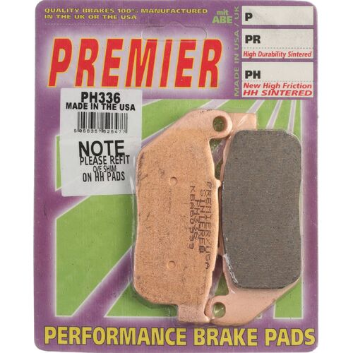 Harley Davidson XL1200C Sportster Cust 2012 Premier Sintered Front Brake Pads