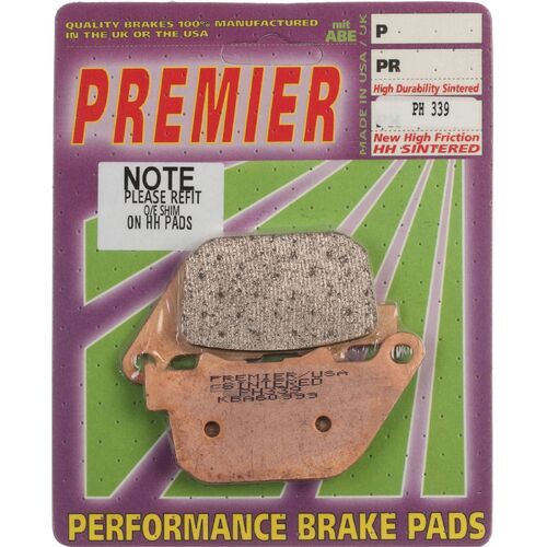 Harley Davidson XL 883N Iron 883 2013 Premier Sintered Rear Brake Pads