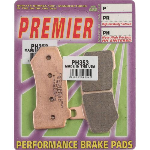 Harley Davidson FLHTC 1690 Electra Glide Cl 2012 Premier Sintered Front Brake Pads