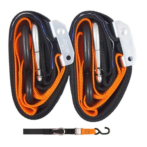 Gorillas Grip Motorcycle Tie Downs Straps 38mm Black/Orange