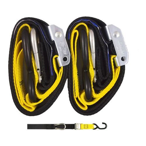 Gorillas Grip Motorcycle Tie Downs Straps 38mm Black/Yellow