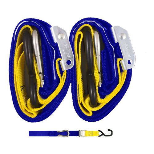 Gorillas Grip Motorcycle Tie Downs Straps 38mm Blue/Yellow