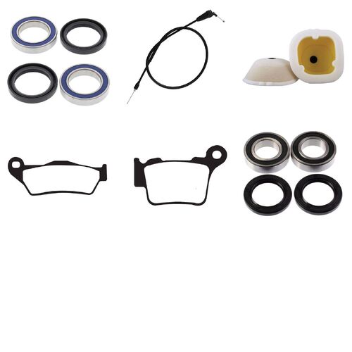 KTM 125 SX 2017-2019 Whites Bearings Cables Filters Brake Pads Service Kit