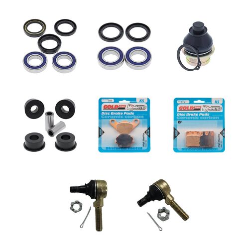 Suzuki LTF500F Vinson 4WD 2004-2006 Whites Bearings Cables Brake Pads ATV Service Kit