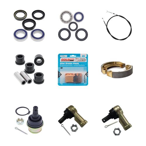 Yamaha YFM350FA Bruin Auto 4WD 2004 Whites Bearings Cables Brake Pads ATV Service Kit